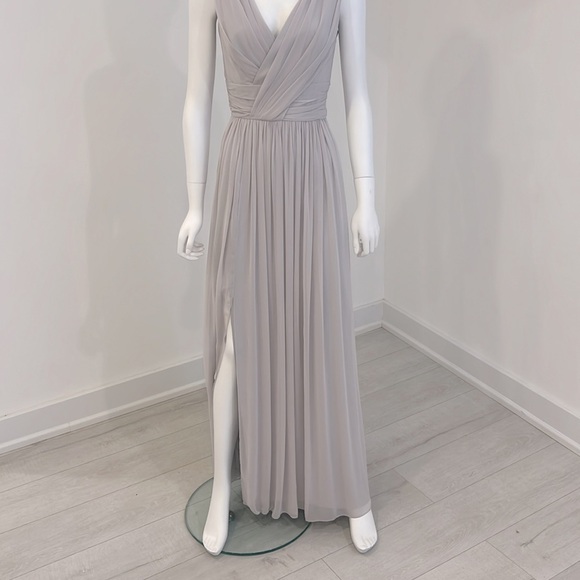 Sample Sale-NWT- Dessy- 2894-size 10-Oyster (Grey/Taupe)-chiffon- Pristine - Picture 4 of 8